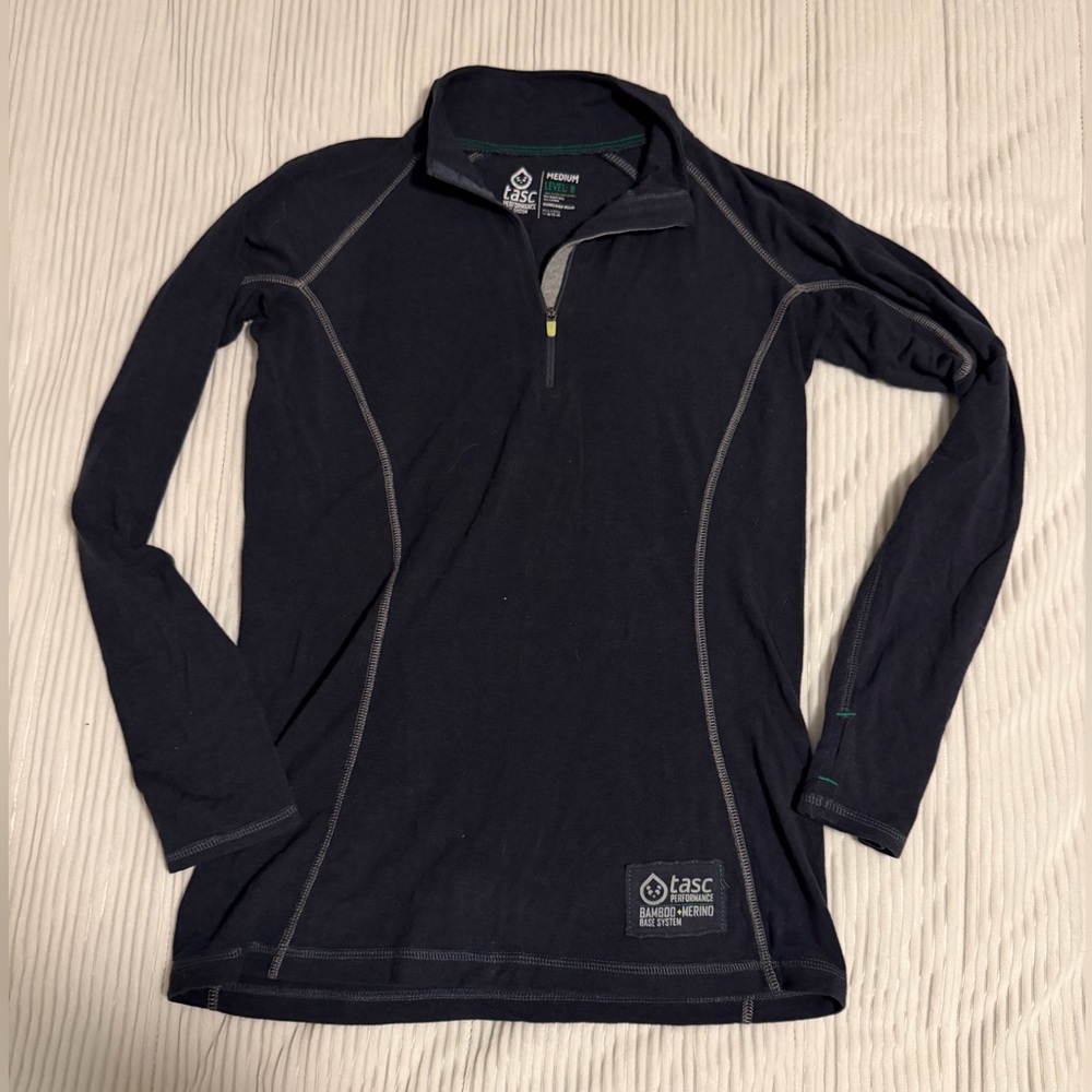 tasc Performance Women's Black 1/4 Zip Long-Sleeve Top